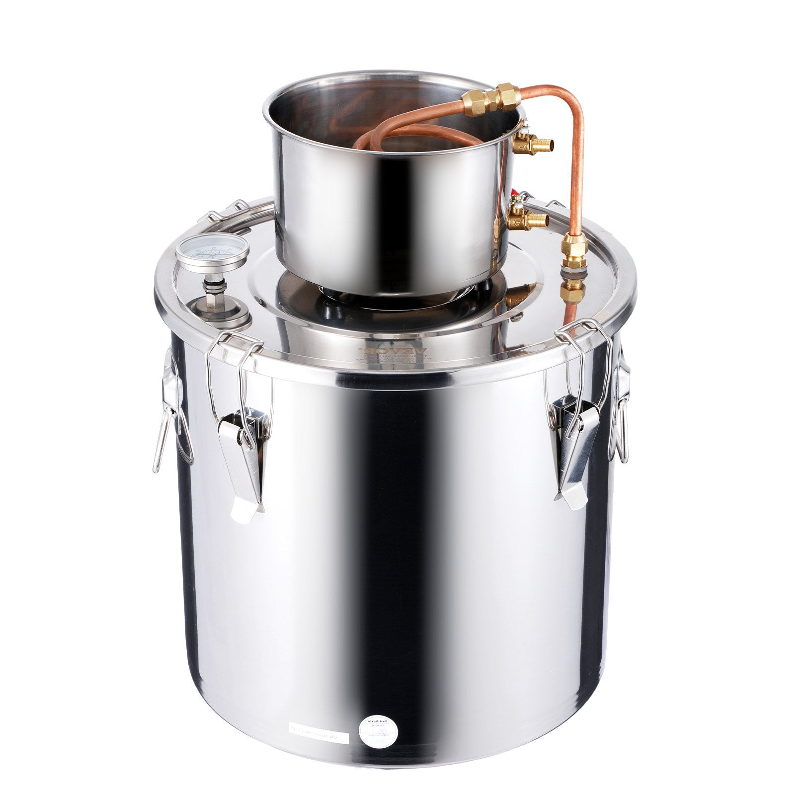 Distilling & Brewing: VEVOR Moonshine Still 8 Gal Water Alcohol Distiller Brewing Kit Stainless Steel