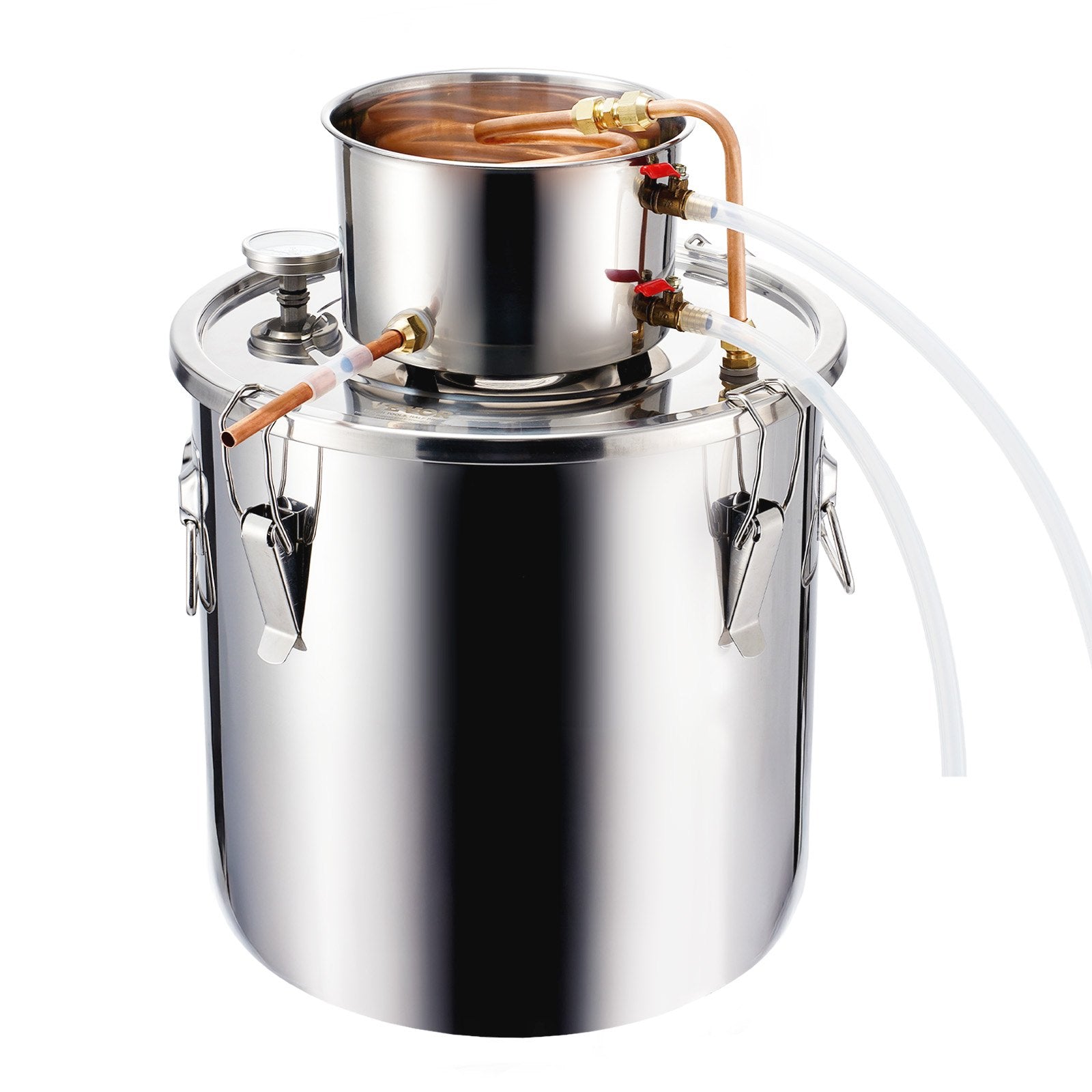 Distilling & Brewing: VEVOR Moonshine Still 8 Gal Water Alcohol Distiller Brewing Kit Stainless Steel