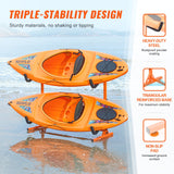 Basketball & Basketball Accessories: VEVOR Freestanding Kayak Storage Rack, Kayak Stand for 2 Kayak Canoe Paddleboard, Heavy-duty Steel Kayak Hanger Holder with Padded Arms and Adjustable Width, 79.5kg Max Load, for Indoor Outdoor Garage