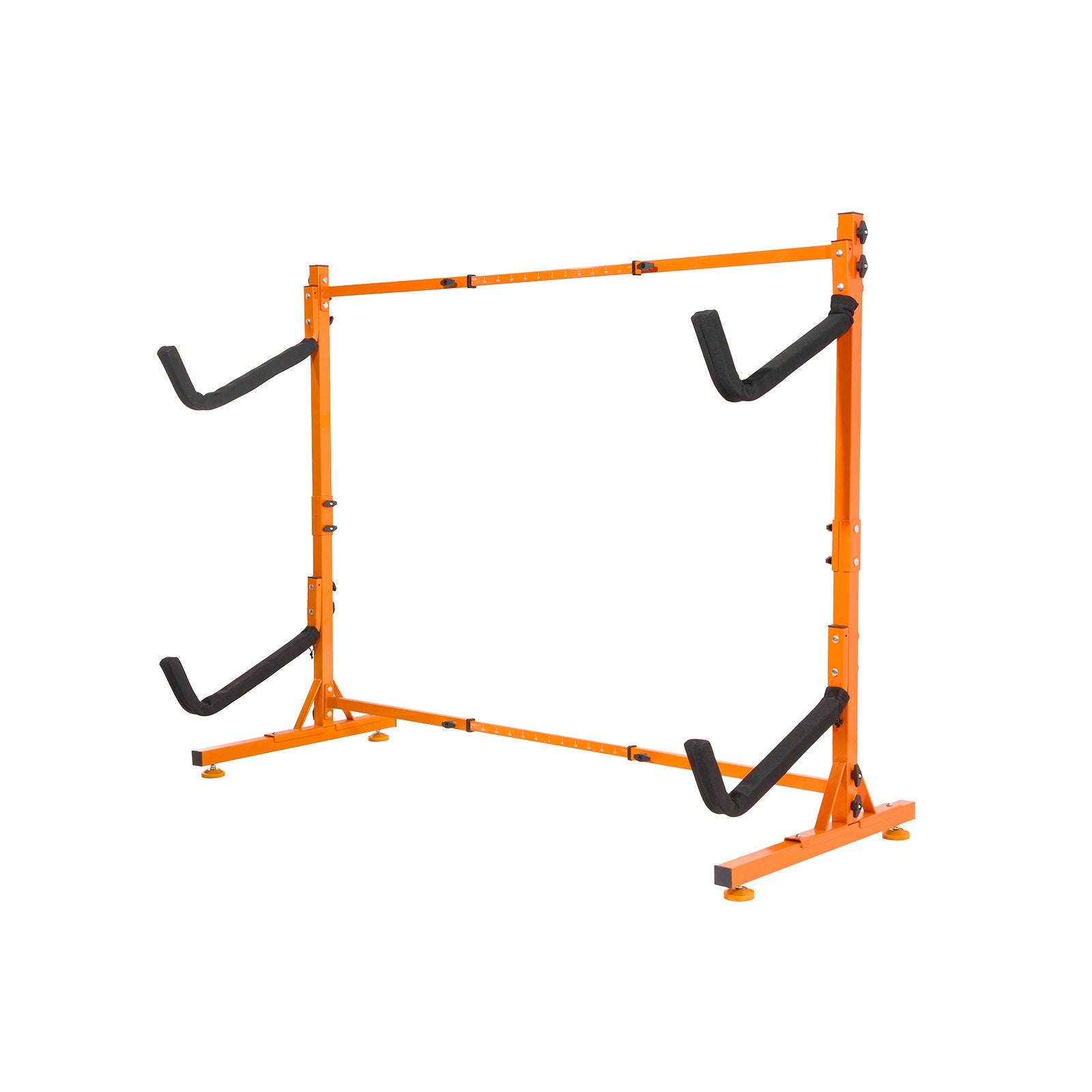 Freestanding Kayak Storage Rack, Kayak Stand for 2 Kayak Canoe Paddleboard, Heavy-duty Steel Kayak Hanger Holder with Padded Arms and Adjustable Width, 79.5kg Max Load, for Indoor Outdoor Garage