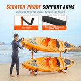 Basketball & Basketball Accessories: VEVOR Freestanding Kayak Storage Rack, Kayak Stand for 4 Kayak Canoe Paddleboard, Heavy-duty Steel Kayak Hanger Holder with Padded Arms and Adjustable Width, 100 kg Max Load, for Indoor Outdoor Garage