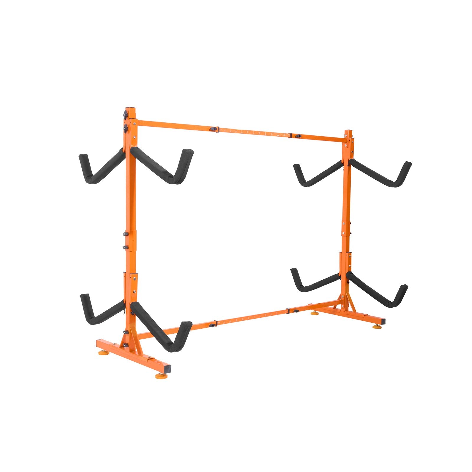 Freestanding Kayak Storage Rack, Kayak Stand for 4 Kayak Canoe Paddleboard, Heavy-duty Steel Kayak Hanger Holder with Padded Arms and Adjustable Width, 100 kg Max Load, for Indoor Outdoor Garage