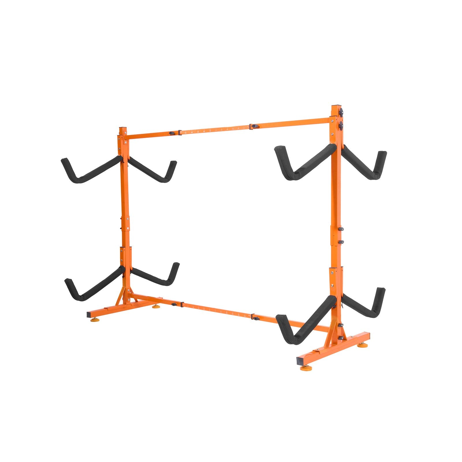 Freestanding Kayak Storage Rack, Kayak Stand for 4 Kayak Canoe Paddleboard, Heavy-duty Steel Kayak Hanger Holder with Padded Arms and Adjustable Width, 100 kg Max Load, for Indoor Outdoor Garage