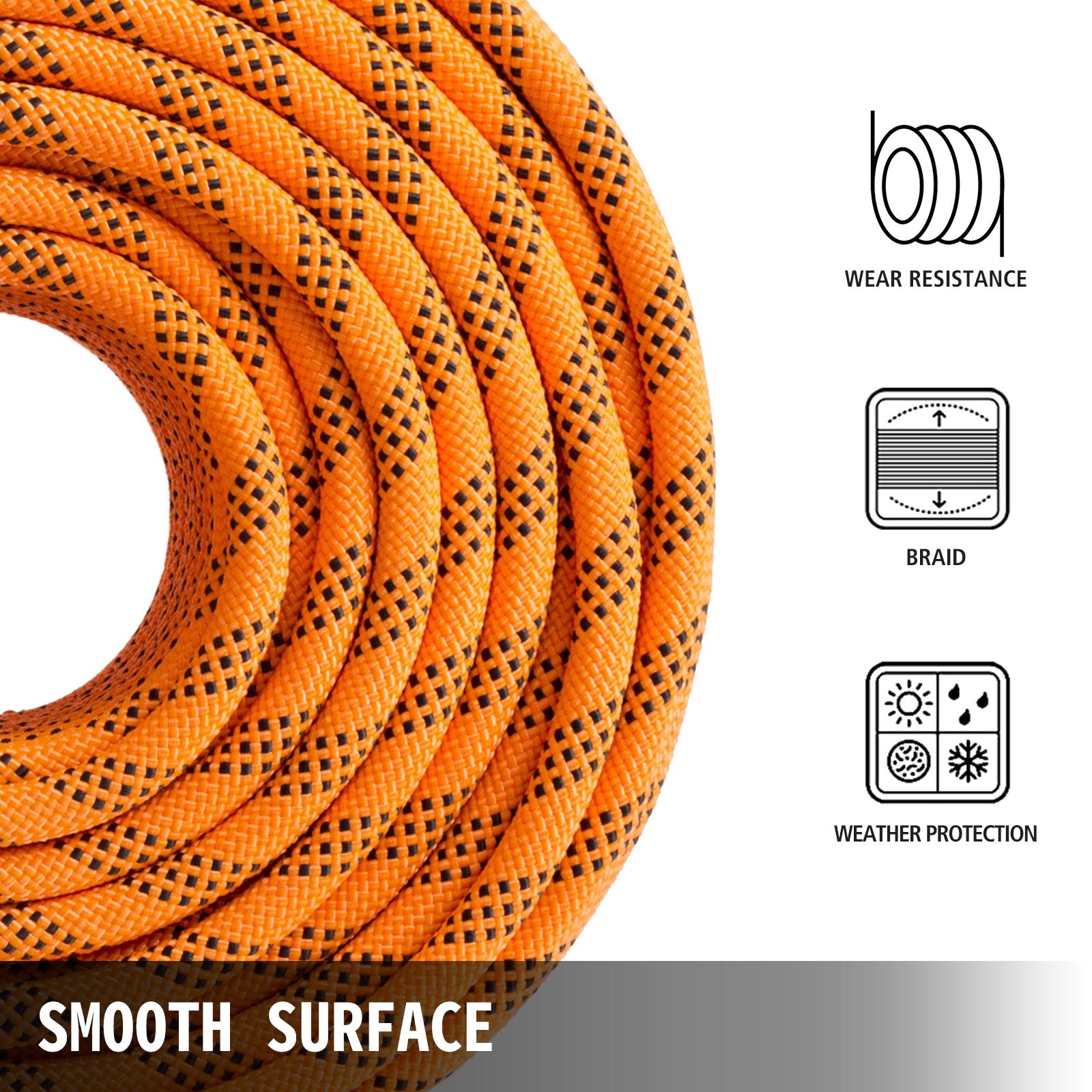 Umbrellas & Sunshades: VEVOR 1.43cm Double Braid Polyester Rope 6096cm Nylon Pulling Rope 498.95kg High Force Polyester Load Sailing Rope(1.43cm-6096cm)