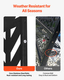 Canopies & Gazebos: VEVOR Metal Privacy Screen, 47" W x 72" H, Outdoor Privacy Screens 5-Panel, Freestanding Outdoor Divider with Stand, Decorative Garden Steel Privacy Fence for Balcony Patio Indoor Room Black