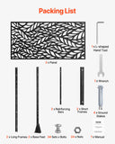 Canopies & Gazebos: VEVOR Metal Privacy Screen, 47" W x 72" H, Outdoor Privacy Screens & Panels, Freestanding Outdoor Divider with Stand, 3-Panel Decorative Garden Steel Privacy Fence for Balcony Patio Indoor Room Black
