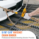 Hand Tools: VEVOR Ratchet Chain Binder, 5/16"-3/8" Heavy Duty Load Binders with G80 Chains, 7100 lbs Secure Load Limit, Labor-saving Anti-skid Handle, Tie Down Hauling Chain Binders for Flatbed Truck Trailer, 2 P
