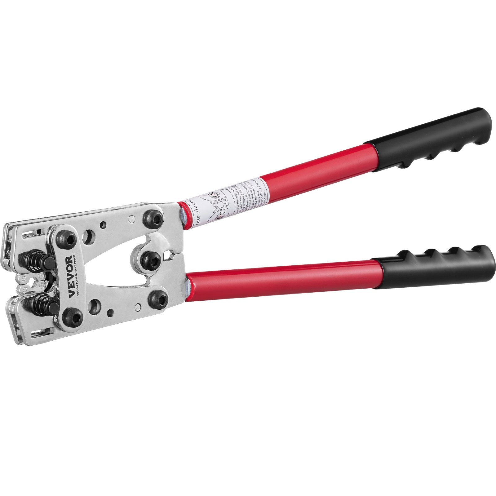 Cutters: VEVOR Battery Cable Lug Crimping Tool, 10-1/0AWG with Cable Cutter and 95PCS Copper Ring Terminals, 6 Wire Sizes Crimping Die and 100pcs Heat Shrink Tubes, for Heavy Duty Wire Lugs