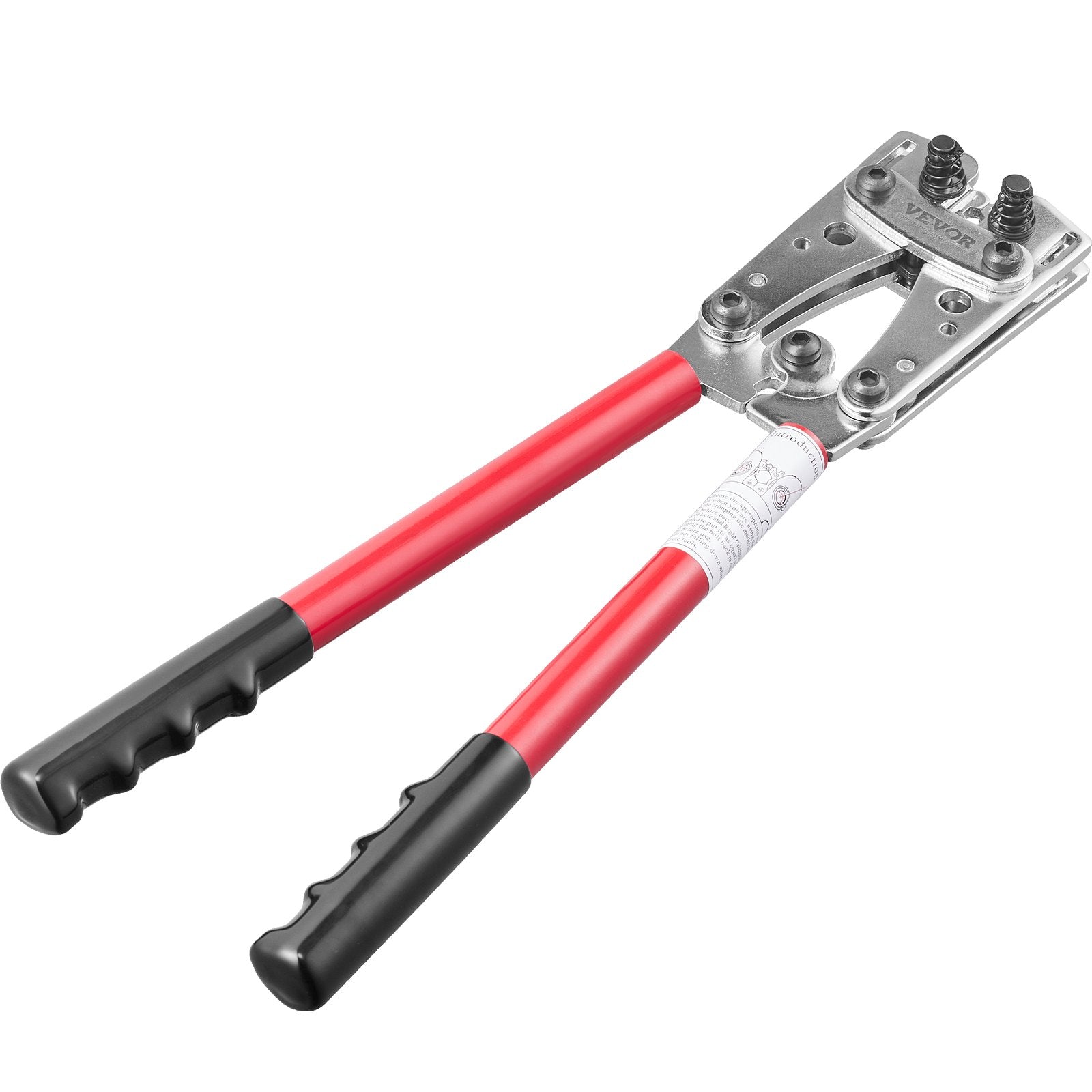 Cutters: VEVOR Battery Cable Lug Crimping Tool, 10-1/0AWG with Cable Cutter and 95PCS Copper Ring Terminals, 6 Wire Sizes Crimping Die and 100pcs Heat Shrink Tubes, for Heavy Duty Wire Lugs
