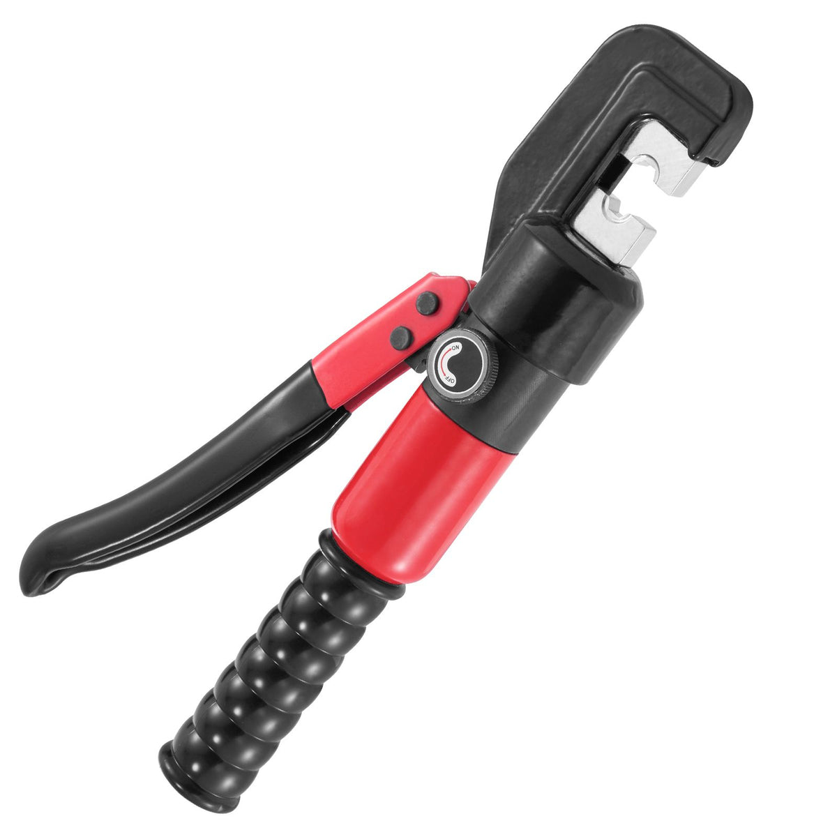 Hydraulic Crimping Tool with 9 Sets of Dies AWG12-2/0 Copper And Aluminum Terminal Battery Lug Crimper, with a Cutting Pliers, Gloves, 5pcs Copper Ring Connectors, 8pcs Heat Shrink Sleeves
