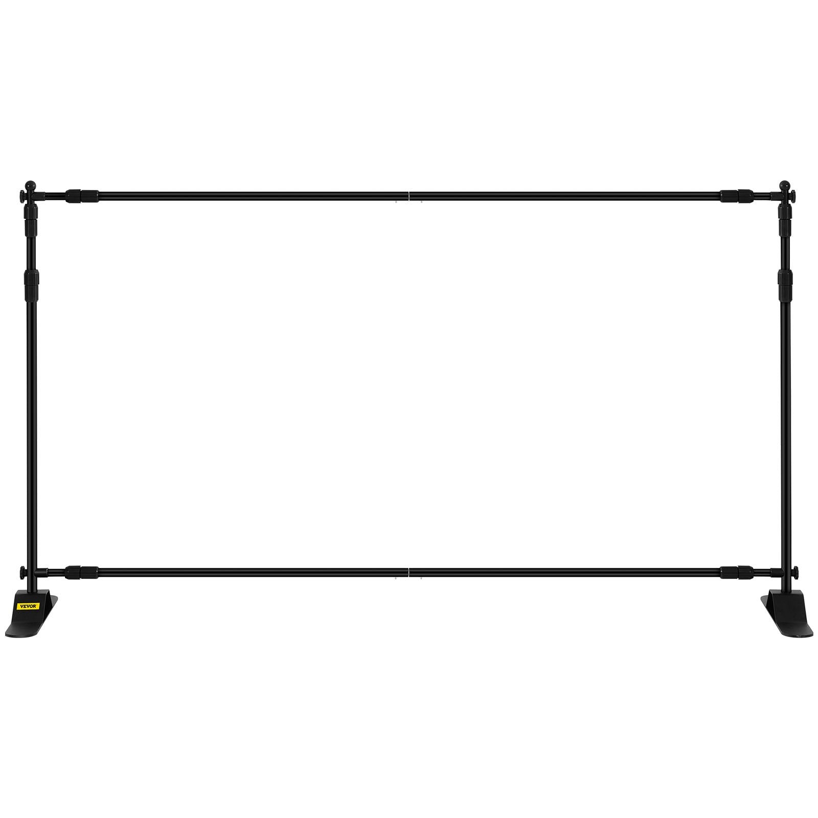 Camera Accessories: VEVOR Telescopic Backdrop Banner Stand 8' x 8' Banner Stand Adjustable Step and Repeat Backdrop Banner Stand Retractable Banner Stand with Carrying Bag (8 ft)