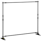 Camera Accessories: VEVOR Telescopic Backdrop Banner Stand 8' x 8' Banner Stand Adjustable Step and Repeat Backdrop Banner Stand Retractable Banner Stand with Carrying Bag (8 ft)