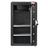 Sci-Fi DVDs & Blu-rays: VEVOR Single Door 4.0 cu.ft Safe Box with Key Lock & Password, Safe Lock Box with Fireproof Bag, Key Rack, LED Light, 2 Shelves, and 1 Cabinet for Money, Documents, Jewelry, and Valuables, Black