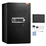 Sci-Fi DVDs & Blu-rays: VEVOR Single Door 4.0 cu.ft Safe Box with Key Lock & Password, Safe Lock Box with Fireproof Bag, Key Rack, LED Light, 2 Shelves, and 1 Cabinet for Money, Documents, Jewelry, and Valuables, Black