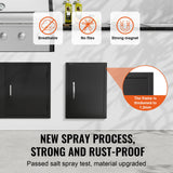 BBQs & Accessories: VEVOR BBQ Access Door, 415x570 mm Single Outdoor Kitchen Door, Cold Plate Flush Mount Door, Wall Vertical Door with Handle, for BBQ Island, Grilling Station, Outside Cabinet
