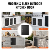 BBQs & Accessories: VEVOR BBQ Access Door, 415x570 mm Single Outdoor Kitchen Door, Cold Plate Flush Mount Door, Wall Vertical Door with Handle, for BBQ Island, Grilling Station, Outside Cabinet