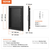 BBQs & Accessories: VEVOR BBQ Access Door, 415x570 mm Single Outdoor Kitchen Door, Cold Plate Flush Mount Door, Wall Vertical Door with Handle, for BBQ Island, Grilling Station, Outside Cabinet