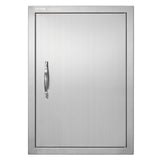 BBQs & Accessories: VEVOR BBQ Access Door, 432x610 mm Single Outdoor Kitchen Door, Stainless Steel Flush Mount Door, Wall Vertical Door with Handle, for BBQ Island, Grilling Station, Outside Cabinet