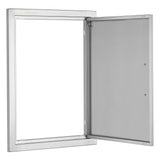 BBQs & Accessories: VEVOR BBQ Access Door, 432x610 mm Single Outdoor Kitchen Door, Stainless Steel Flush Mount Door, Wall Vertical Door with Handle, for BBQ Island, Grilling Station, Outside Cabinet