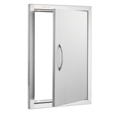 Outdoor Decorations & Lights: VEVOR BBQ Access Door, 457x610 mm Single Outdoor Kitchen Door, Stainless Steel Flush Mount Door, Wall Vertical Door with Handle, for BBQ Island, Grilling Station, Outside Cabinet