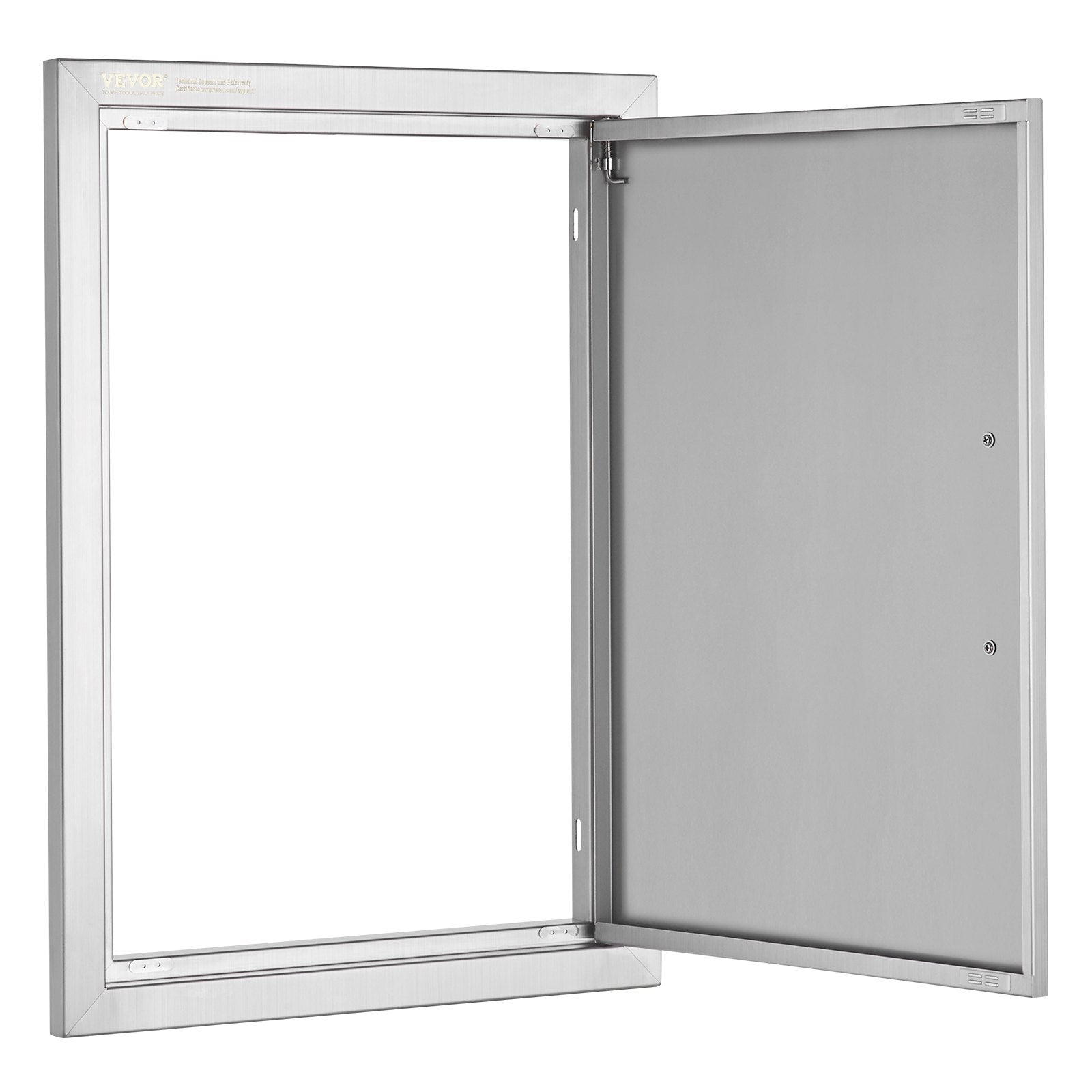 BBQ Access Door, 457x610 mm Single Outdoor Kitchen Door, Stainless Steel Flush Mount Door, Wall Vertical Door with Handle, for BBQ Island, Grilling Station, Outside Cabinet