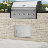BBQs & Accessories: VEVOR BBQ Access Door, 610x432 mm Single Outdoor Kitchen Door, Stainless Steel Flush Mount Door, Wall Vertical Door with Handle, for BBQ Island, Grilling Station, Outside Cabinet