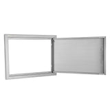 BBQs & Accessories: VEVOR BBQ Access Door, 610x432 mm Single Outdoor Kitchen Door, Stainless Steel Flush Mount Door, Wall Vertical Door with Handle, for BBQ Island, Grilling Station, Outside Cabinet
