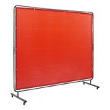 Wedding Favours: VEVOR Welding Screen with Frame, 6' x 8' Welding Curtain Screen, Flame-Resistant Vinyl Welding Protection Screen on 4 Swivel Wheels (2 Lockable), Moveable & Professional for Workshop/Industrial, Red
