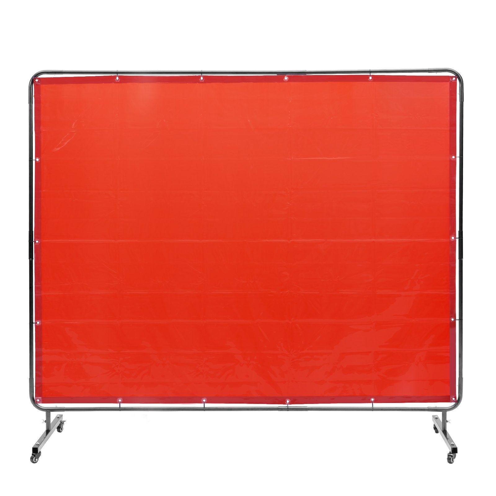 Wedding Favours: VEVOR Welding Screen with Frame, 6' x 8' Welding Curtain Screen, Flame-Resistant Vinyl Welding Protection Screen on 4 Swivel Wheels (2 Lockable), Moveable & Professional for Workshop/Industrial, Red