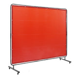 Wedding Favours: VEVOR Welding Screen with Frame, 6' x 8' Welding Curtain Screen, Flame-Resistant Vinyl Welding Protection Screen on 4 Swivel Wheels (2 Lockable), Moveable & Professional for Workshop/Industrial, Red