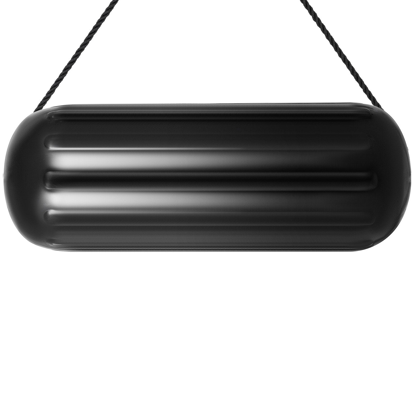 Boating Accessories: VEVOR 4 Ribbed Boat Fenders 10X 28" Black Center Hole Bumpers Mooring Protection