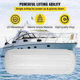 Boating Accessories: VEVOR 4 Ribbed Boat Fender 10" x 28" White Center Hole Bumper Mooring Protection