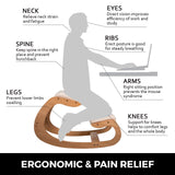 Office & Desk Chairs: VEVOR Ergonomic Kneeling Chair Heavy Duty Better Posture Kneeling Stool Office Chair Home for Body Shaping Relieveing Stress Meditation Desk Computer Kneeling Stool Chair
