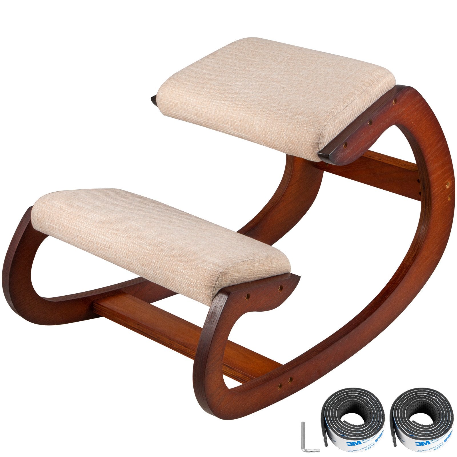 Wellness Accessories: Vevor Ergonomic Kneeling Chair Wooden Neck Pain Relief Relieve Fatigue Wood Stool