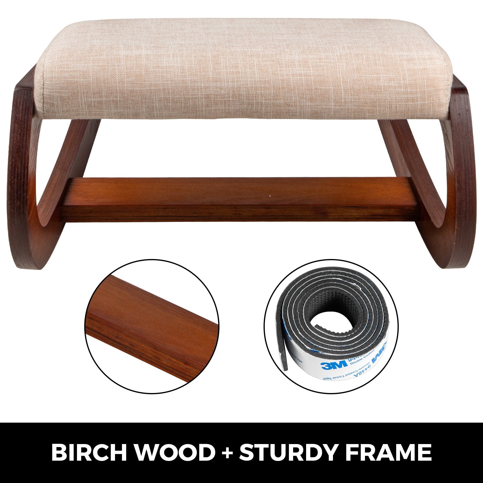 Wellness Accessories: Vevor Ergonomic Kneeling Chair Wooden Neck Pain Relief Relieve Fatigue Wood Stool