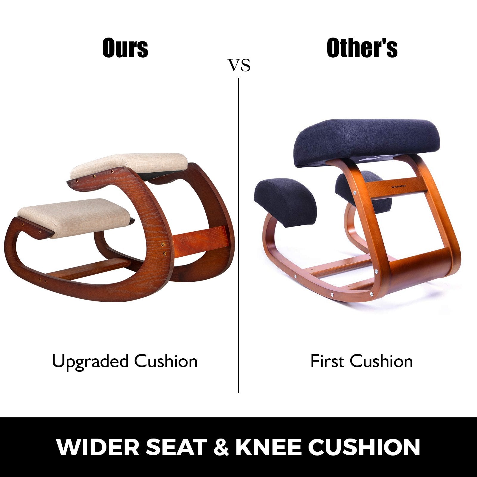 Wellness Accessories: Vevor Ergonomic Kneeling Chair Wooden Neck Pain Relief Relieve Fatigue Wood Stool