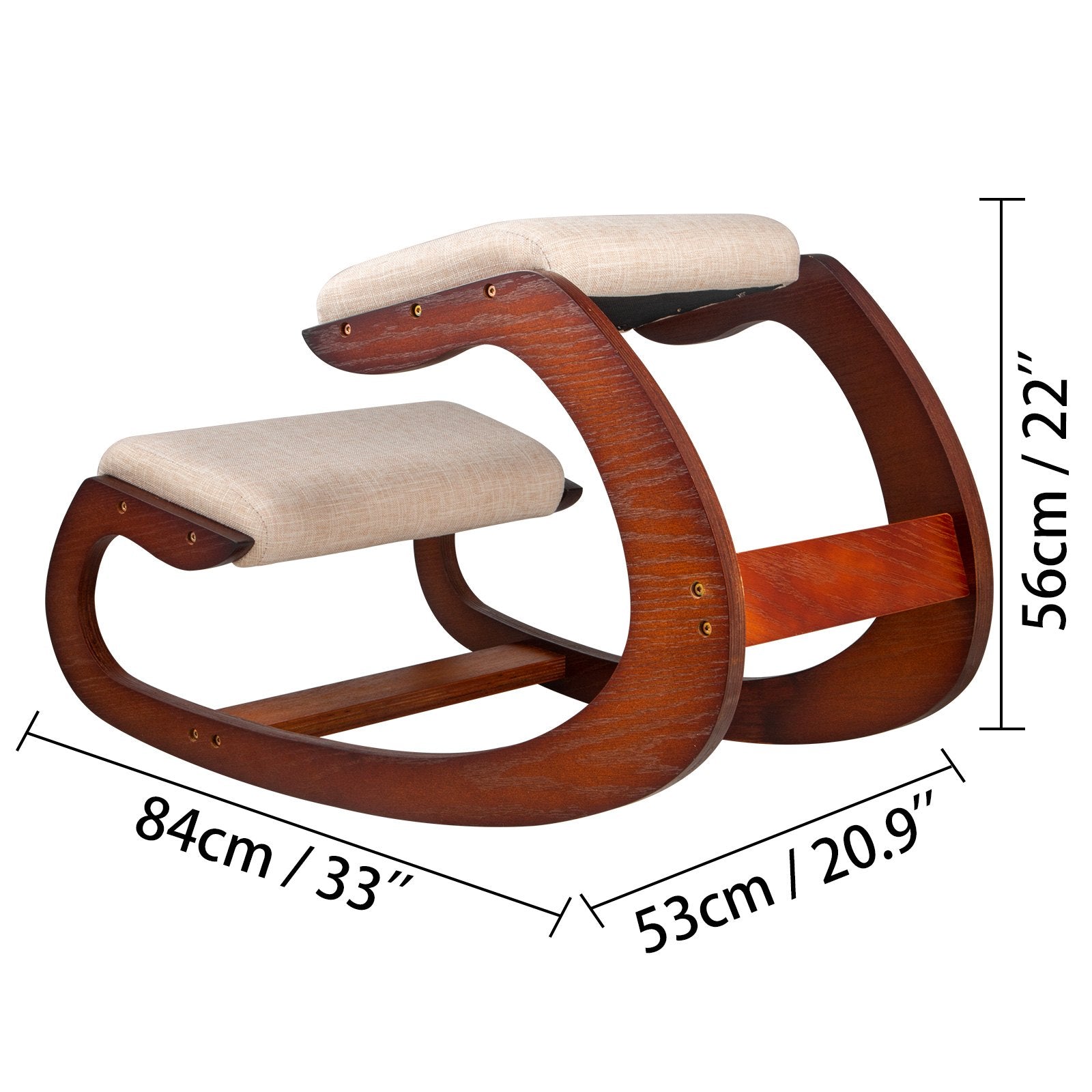 Wellness Accessories: Vevor Ergonomic Kneeling Chair Wooden Neck Pain Relief Relieve Fatigue Wood Stool