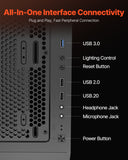 Desktops & Accessories: VEVOR Mid-Tower ATX PC Gaming Case Computer Case Box with 3 x 120 mm ARGB Fans