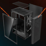 Desktops & Accessories: VEVOR Mid-Tower ATX PC Gaming Case Computer Case Box with 3 x 120 mm ARGB Fans