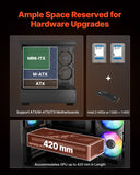 Desktops & Accessories: VEVOR Mid-Tower ATX PC Gaming Case Computer Case with 6 x 120 mm PWM ARGB Fans