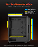 Desktops & Accessories: VEVOR Mid-Tower ATX PC Gaming Case Computer Case Box with 4 x 120 mm ARGB Fans
