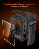 Desktops & Accessories: VEVOR Mid-Tower ATX PC Gaming Case Computer Case Box with 4 x 120 mm ARGB Fans