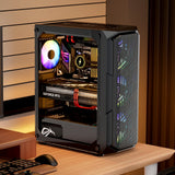 Desktops & Accessories: VEVOR Mid-Tower ATX PC Gaming Case Computer Case Box with 4 x 120 mm ARGB Fans