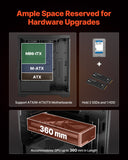 Desktops & Accessories: VEVOR PC Gaming Case Mid-Tower Computer Case with 2 Fans for ATX Motherboard