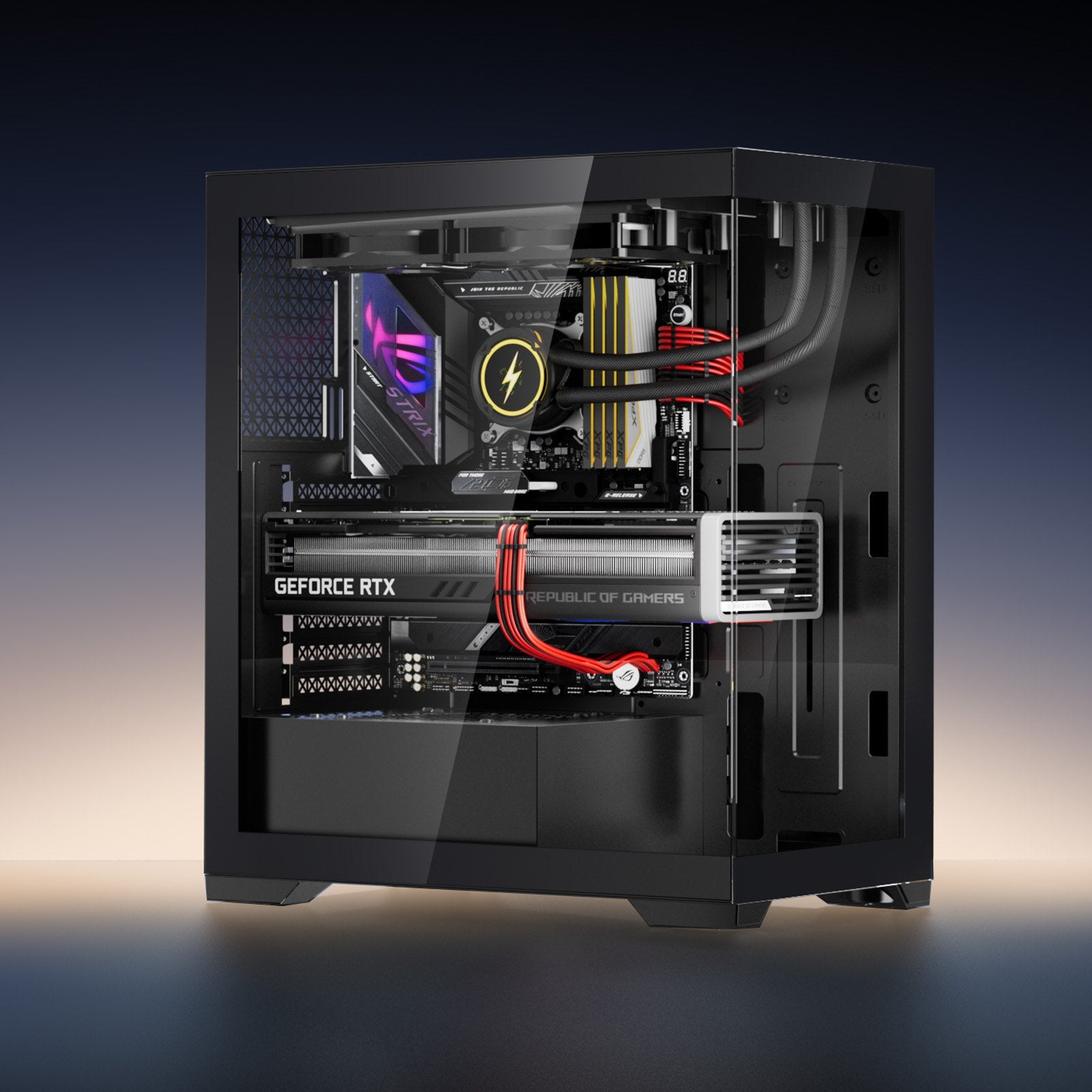 Desktops & Accessories: VEVOR PC Gaming Case Mid-Tower Computer Case with 2 Fans for ATX Motherboard