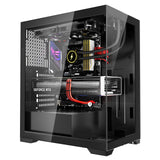 Desktops & Accessories: VEVOR PC Gaming Case Mid-Tower Computer Case with 2 Fans for ATX Motherboard
