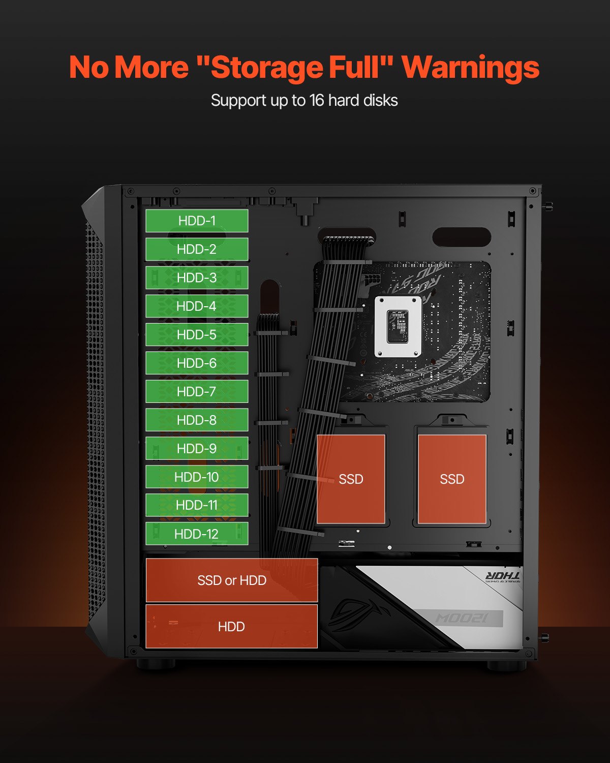 Desktops & Accessories: VEVOR PC Gaming Case, Mid-Tower, Computer Case with High-Airflow Tempered Glass Panel, Dust Filter, 4 x 120 mm Fans, Cable Management, for GPU up to 270 mm in Length, Compatible with ATX/M-ATX/ITX