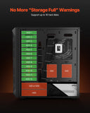 Desktops & Accessories: VEVOR PC Gaming Case, Mid-Tower, Computer Case with High-Airflow Tempered Glass Panel, Dust Filter, 4 x 120 mm Fans, Cable Management, for GPU up to 270 mm in Length, Compatible with ATX/M-ATX/ITX