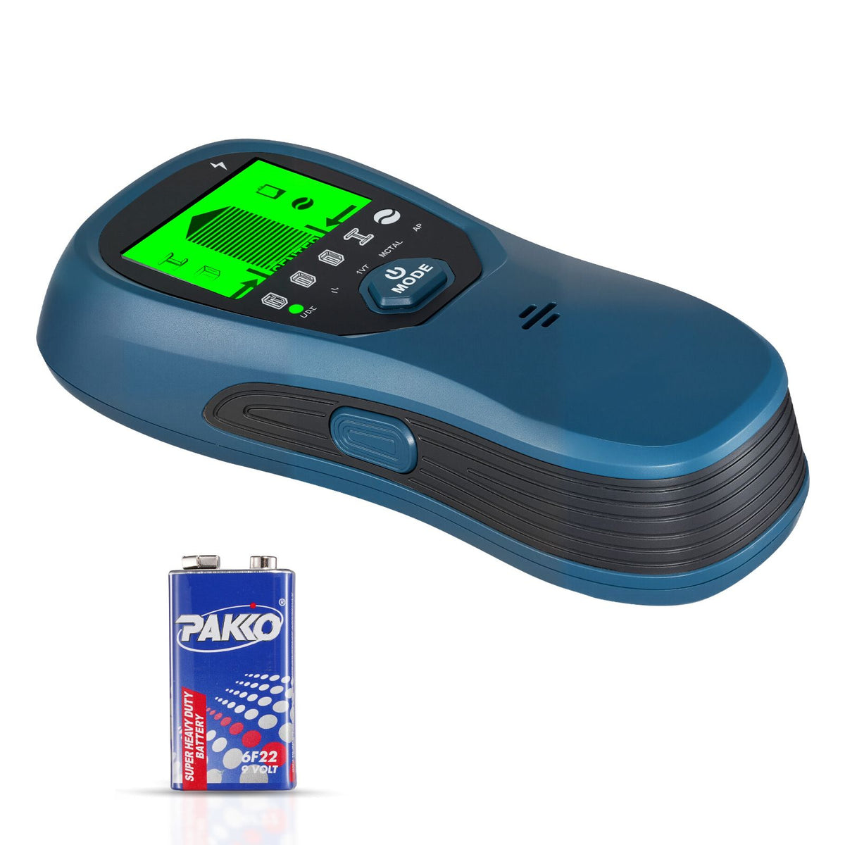 Stud Finder Wall Scanner, 5 in 1, Electronic Wall Stud Detector with Smart Sensor, High-Definition LCD Display and Audio Alarm, for the Center and Edge of Metal, AC Wire, Joists, Pipes, Blue
