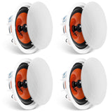 Audio Speakers: VEVOR 4 PCs 203.2 mm in Ceiling Speakers, 100-Watts, Flush Mount Ceiling & in-Wall Speakers System with 8ΩImpedance 89dB Sensitivity, for Home Kitchen Living Room Bedroom or Covered Outdoor Porches